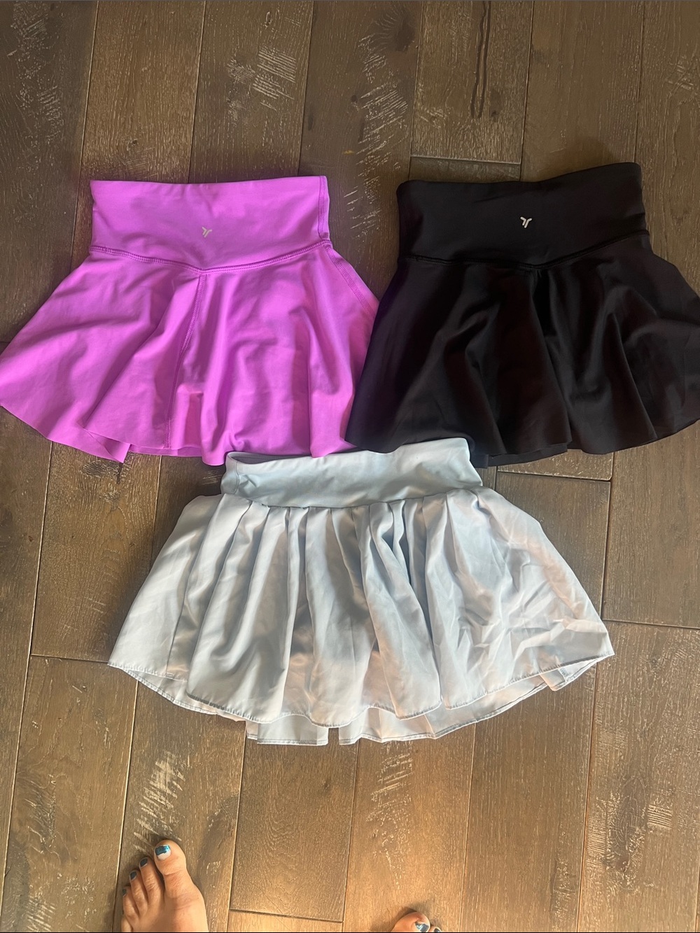 Old Navy Circle Skater Skirts - Hot Pink, Black & Light blue